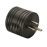 Coleman Cable 09521-33-88 Straight RV Adapter, 5-15P to 30A RV