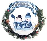 North Carolina Tar Heels 20 Team Snowman Wreath - COLLEGE ATHLETICS Sports Merchandise