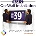 Service Valet Basic On-Wall TV Mounting and Installation for TVs Up to 39-inches