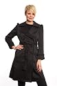 "Darling" Trenchcoat Mantel Damen, schwarz, mit Gürtel
