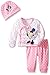 Disney Baby Girls' Minnie Mouse 3 Piece Layette Set, Pink, 0-3 Months