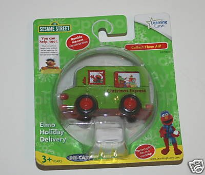 Sesame Street Elmo Holiday Delivery Take Along Die-Cast Construction