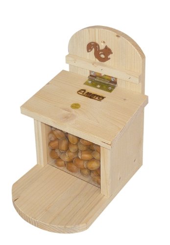 Elmato 10225 Futterstation für Eichhörnchen, mit Plexiglasscheibe