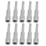 uxcell ヘックスソケットビット　ソケットアダプター　パワーソケットドライバー　六角ソケットビットセット　10 個　7mm ワイド 磁気 65...