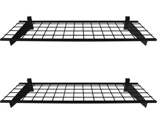 HyLoft 291 45-Inch by 15-Inch Slat Wall Shelf, 2-Pack, Black (Slat Wall Only)