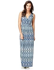 Indigo Collection Ikat Print Maxi Dress with Modal