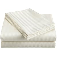 Divatex Home Fashions 340-Thread Count 100-Percent Cotton Woven Stripe Sheet Set