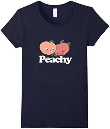 Women's Peachy shirt cute just two peaces t-shirt retro style peach XL Navy