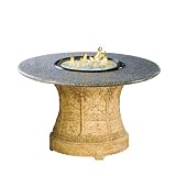 41Kqrt8MtBL. SL160  California Outdoor Concepts Palm Series Granite Top Fire Pit   Dining Height, Granite Type: Pebble, Firebowl Accent: Copper Glass