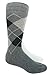Men's Designer Argyle Cotton Crew Socks (2 Pairs)
