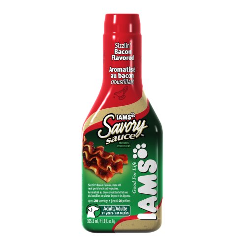 IAMS Savory Sauce for Adult Dogs Sizzlin' Bacon Flavored, 11-Ounce Bottles (Pack of 9) On Sale