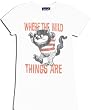 Junk Food Where the Wild Things Are Moishe Electric White Juniors/Ladies T-shirt Tee