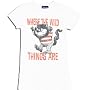 Junk Food Where the Wild Things Are Moishe Electric White Juniors/Ladies T-shirt Tee