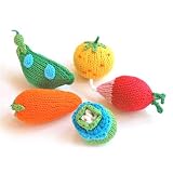 Veggie Knit Rattle Set