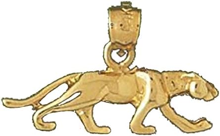 Dazzlers Solid 14 Karats Gold Tiger Charm Pendant Available in Three Colors From Jewelsberry