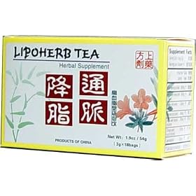 Lipoherb Tea (Jiang Zhi Tong Mai Cha) 18 Teabags X 4