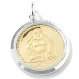 Sterling Silver / 24K Gold Buddha Pendant