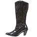 JohnFashion Women's Mid-calf Sequin Beaded embroidered Cowgirl Boots