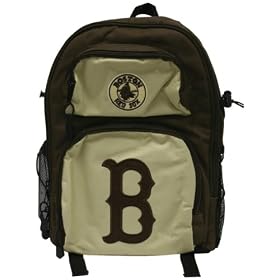 Boston Red Sox - Logo Brown Youth Backpack W/ Bottle