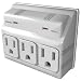 Stanley 33209 Three Way Surge Protector, 3 Outlet, White