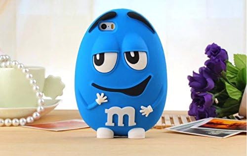 Bb Kate : Iphone 6 Plus 5.5 Cute 3d Cartoon M&m Colorful Chocolate Bean Bag Soft Silicon Case Cover Phone Fundas- Blue