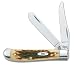 W.R. Case Sons Cutlery Trapper Mini Amber Clip Spey Blades 8.89cm Closed