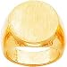 14K Gold Mens Signet Ring Sz 10