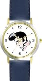 A Famous Rock & Roll Star Look a Like - WATCHBUDDY® DELUXE TWO-TONE THEME WATCH - Arabic Numbers - Blue Leather Strap-Size-Large ( Men's Size or Jumbo Women's Size )