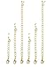 Necklace Bracelet Extender - 2 Sets - 1", 2" and 4" - 6 Pcs Total ~ Gold Tone (FB211)