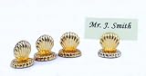 4-Piece Golden Shell Place Card Holders - Fine Tablewares for Your Special Event