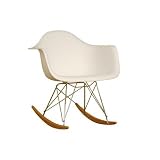 Molded Plastic Rocking Chair in White