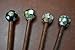 4 Pcs Assort Mother of Pearl Shell Wood Hair Stick Pin
