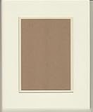 Pack of 5 11x14 White & Cream Double Picture Mats Cut for 8x10 Pictures