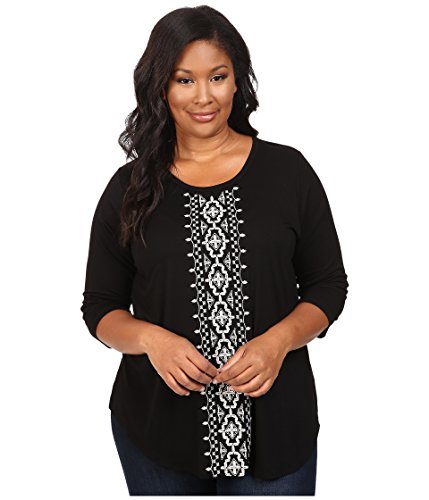 [カレンケーン] Karen Kane Plus レディース Plus Size 3/4 Sleeve Embroidered Top トップス [並行輸入品]