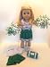 Cheerleader Uniform and Practice Outfit in Green and White. Fits 18 Dolls Like American Girl®