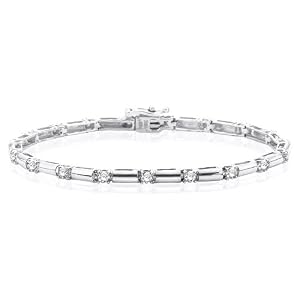10K White Gold 1/2 ct. Diamond Tennis Bracelet