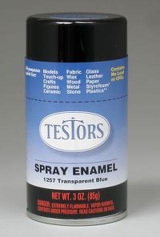 Transparent Blue Enamel Paint 3oz Spray Can