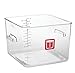 Rubbermaid Commercial Products 1980995 Square Plastic Food Storage Container, Red Label, 12 quart, Clear