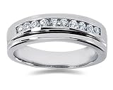 0.50 ctw Men's Diamond Ring in 14K White Gold