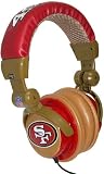 iHip NFH22SAF NFL San Francisco 49ers DJ Style Headphones, Gold/Red