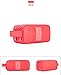 NCLINGLU Portable Small Universal Travel Case/Bag for Organizing Small Accessories & Electronics & Toiletries, with 2 Zippered main Compartments, High Quality & Good Looking (Red)