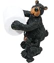 Willie Black Bear with Cub Free-Standing Toilet Paper Holder (Great Bathroom Decor) 12"
