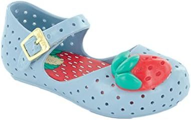 Melissa Girls Furadinha Mary Jane Light Blue Size 7 M US Toddler
