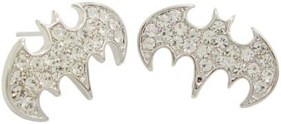 Stering Rhodium Plate on Batman Stud earring.