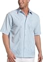Cubavera Men's Short Sleeve Linen Engineered Shirt