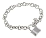 Sterling Silver Lock Charm Bracelet