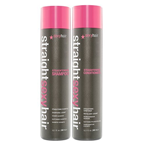 Straight Sexy Hair Shampoo and Conditioner 10.1 Oz 300 Ml