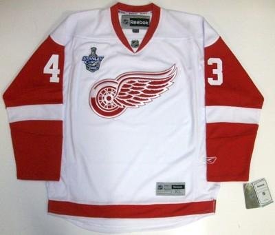 Darren Helm 08 Cup Detroit Red Wings Rbk Jersey Real - XX-Large