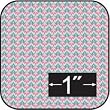 1:24 Scale French Bargello Rasberry Cotton Fabric -for Dollhouse Miniatures