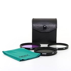 Zykkor 55 mm CPL, UV, FLD filters kit with case and cleaning cloth - black by Zykkor